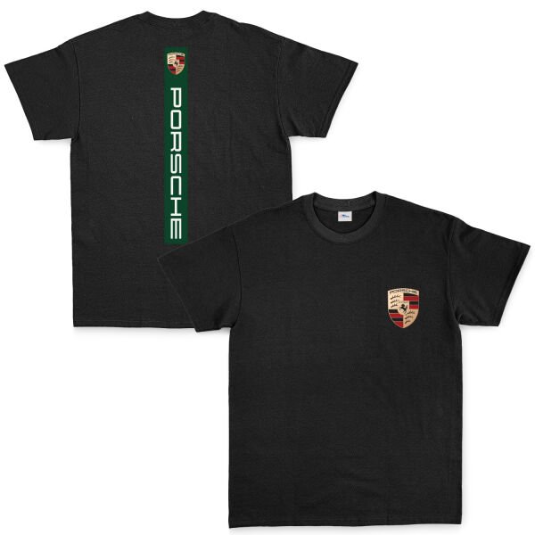 Porsche V Graphic Irish Green Tişört S - Siyah