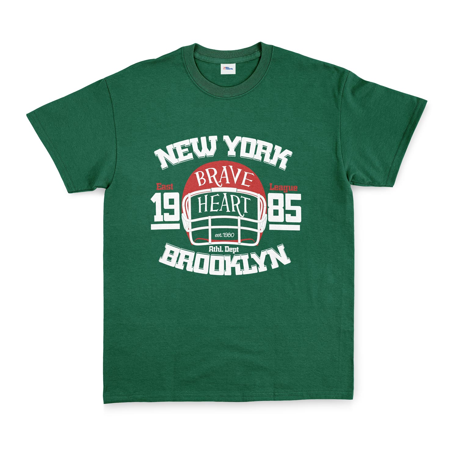 New York Brave Hart BKLYN Tişört XXL - Nefti Yeşili