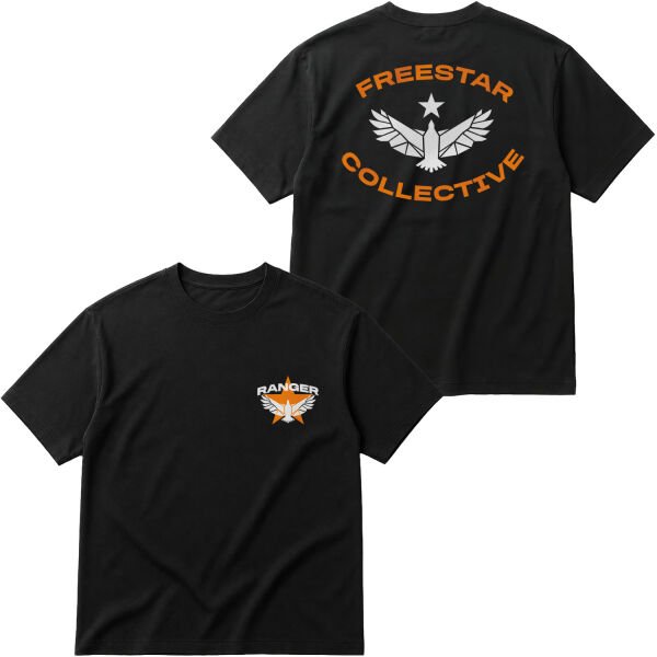 Freestar Collective | STARFIELD Oversize Tişört L - Siyah