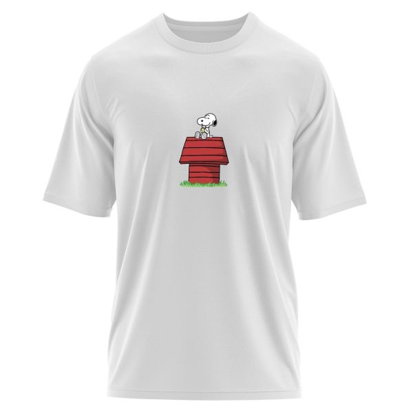 Snoopy Smiles Oversize Tişört S - Beyaz