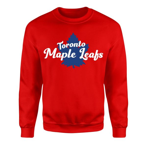 Toronto Maple Leafs Script Sweatshirt S - Kırmızı