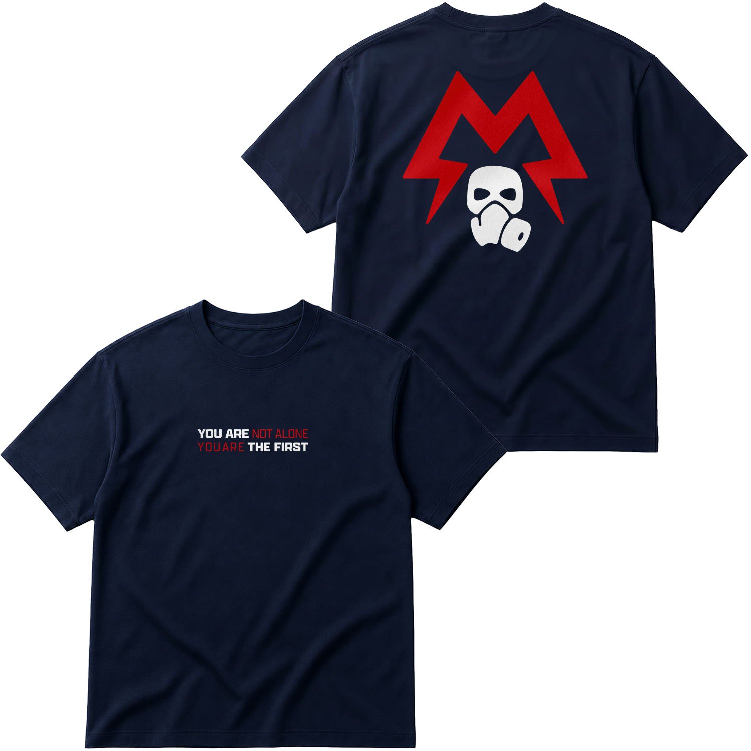 You Are Not Alone | Metro 2033 Oversize Tişört S - İndigo Mavisi