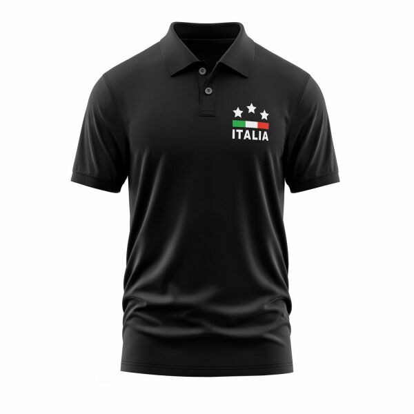 İtalya Polo Tişört XXL - Siyah