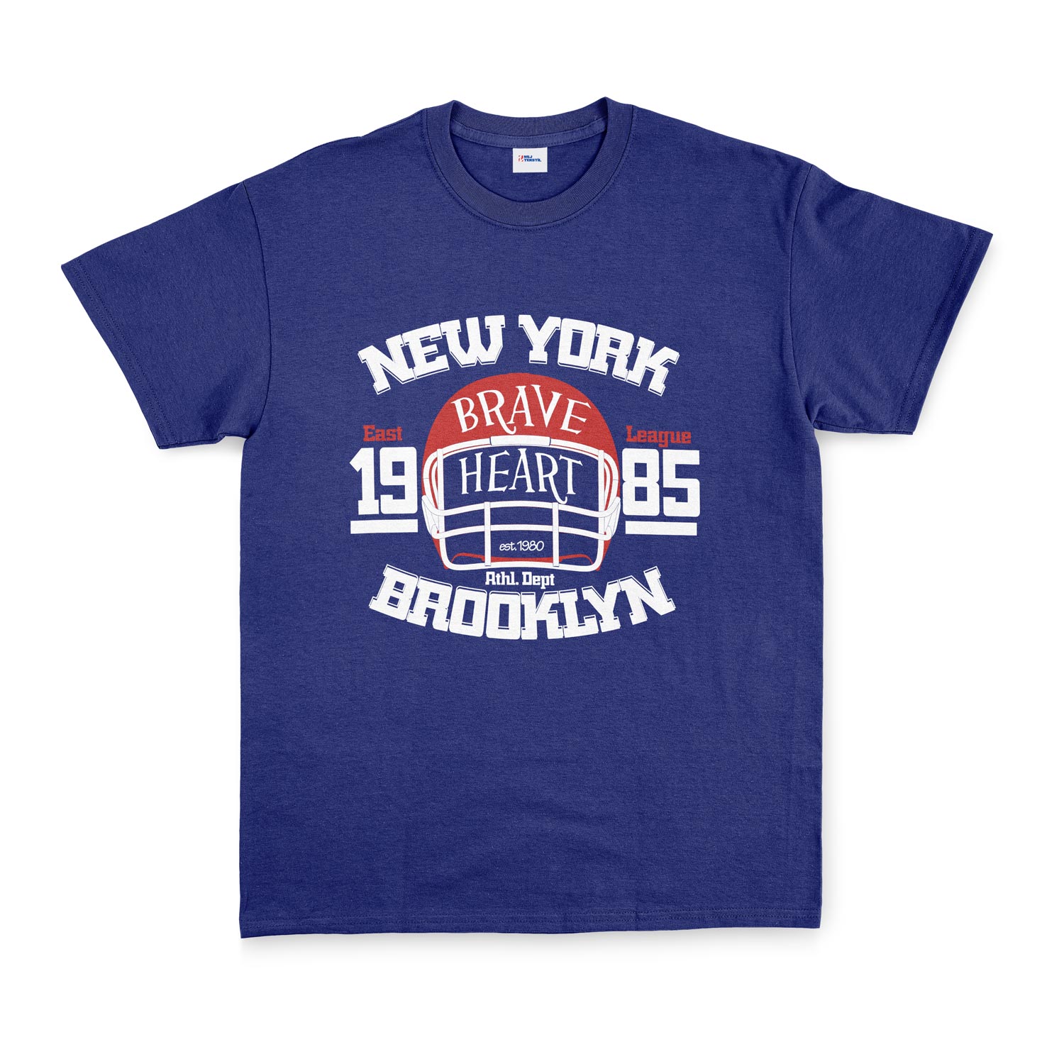 New York Brave Hart BKLYN Tişört S - İndigo Mavisi