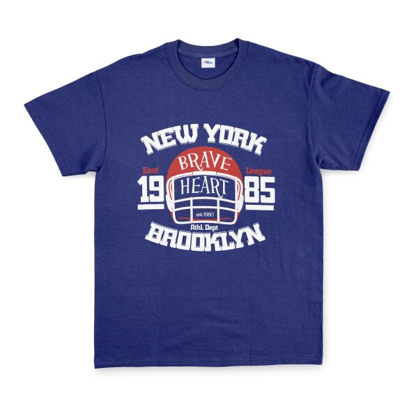 New York Brave Hart BKLYN Tişört S - İndigo Mavisi