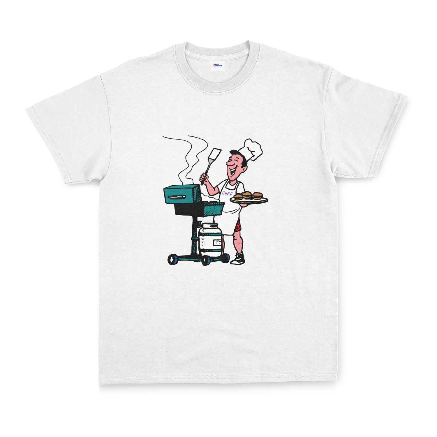 BBQ Chef Tişört XXL - Beyaz