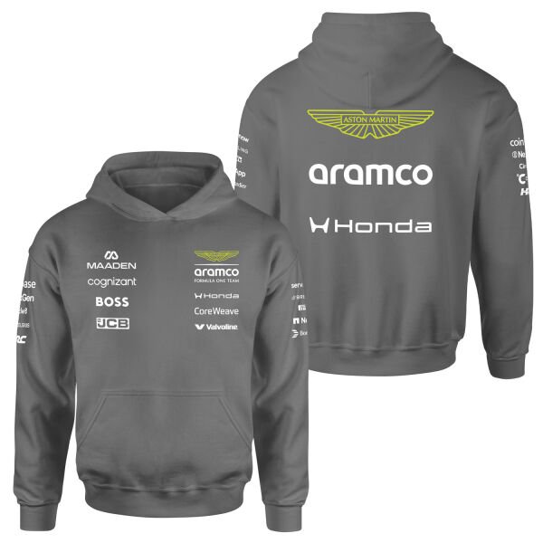 Aston Martin Racing 2026 Teamline Hoodie L - Füme