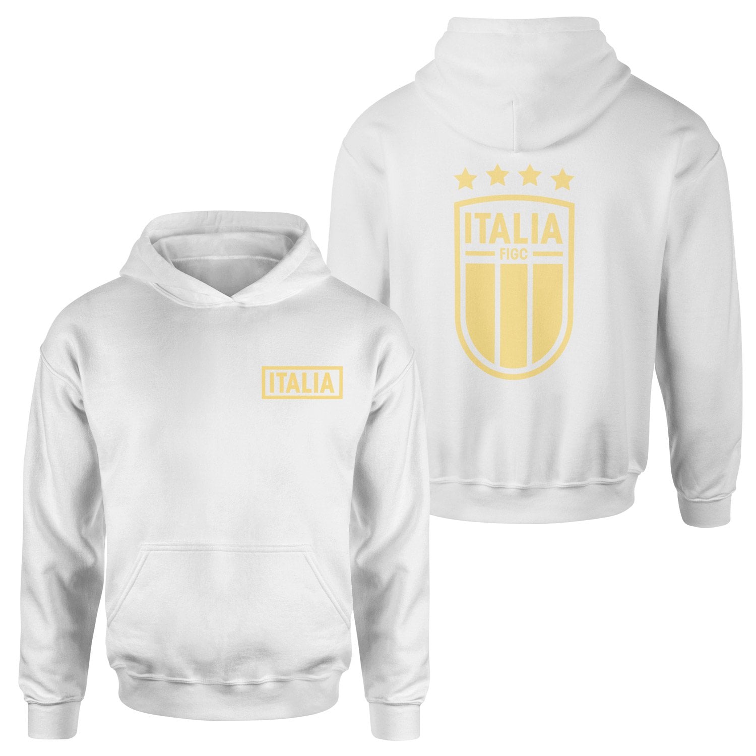 İtalya Futbol Takımı Gold Edition Hoodie XL - Beyaz