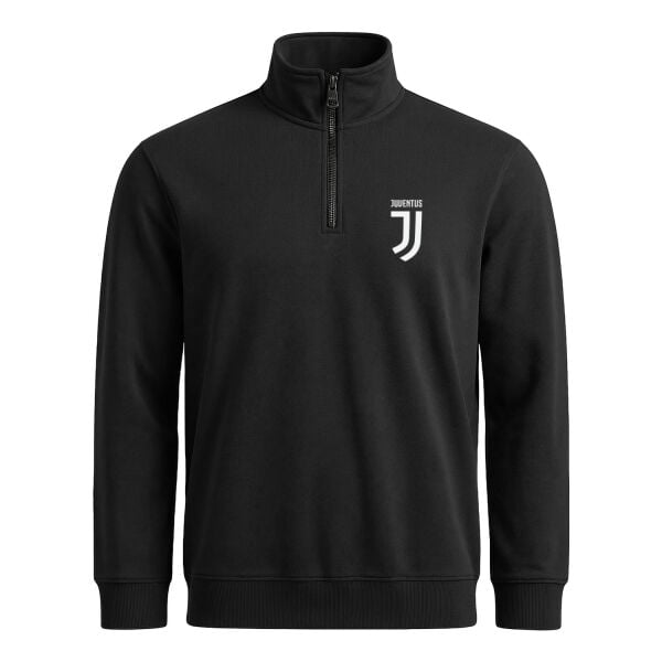 Juventus White Yarım Fermuarlı Sweatshirt