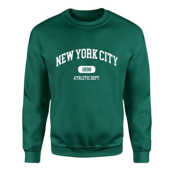 New York City Athletic Dept. Sweatshirt M - Nefti Yeşili