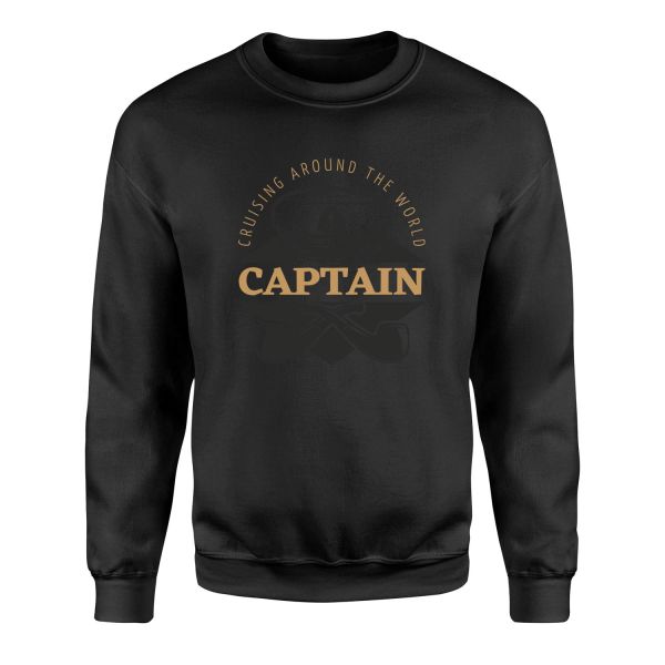 Captain Denizci Sweatshirt L - Siyah
