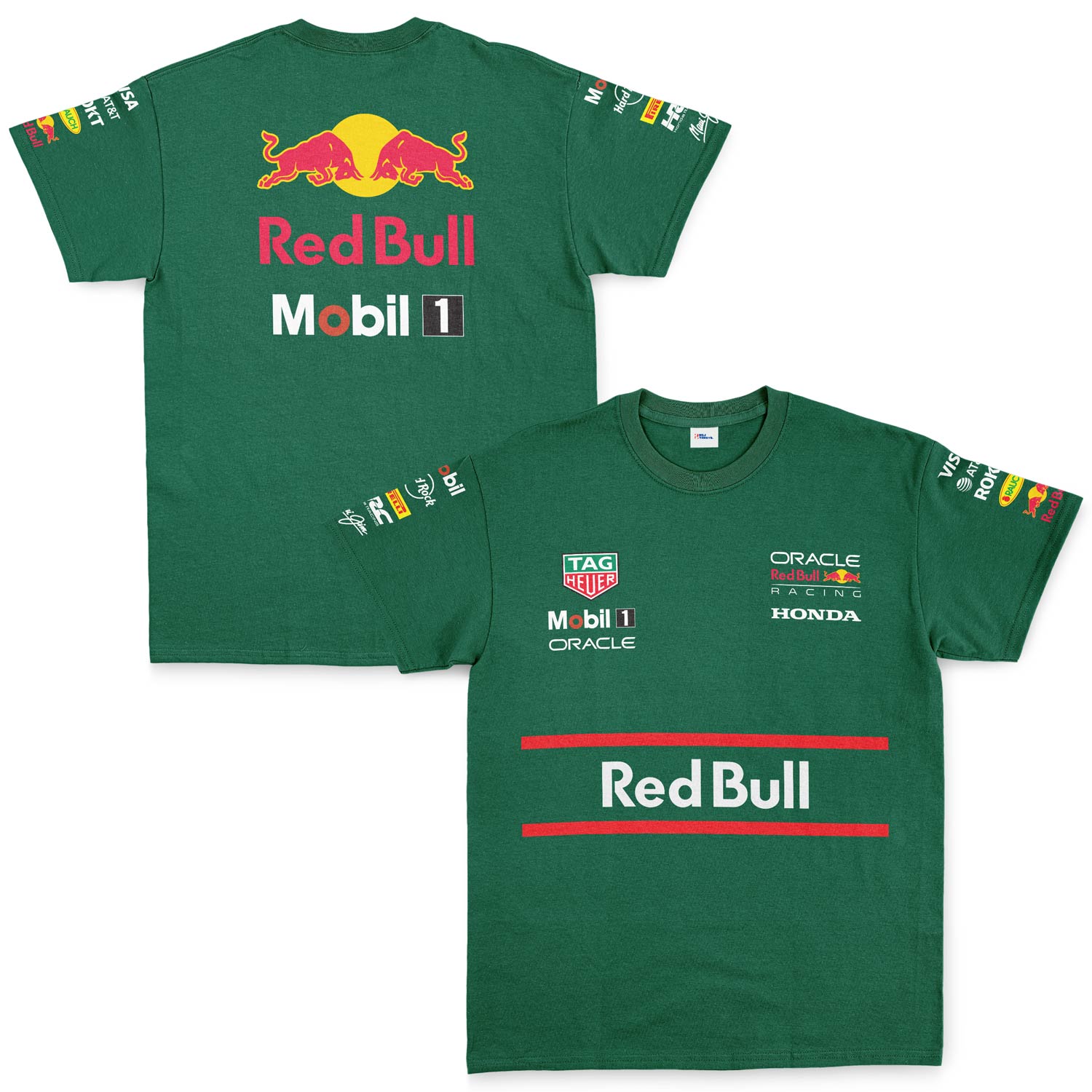 Red Bull Racing Teamline 2025 Tişört S - Nefti Yeşili
