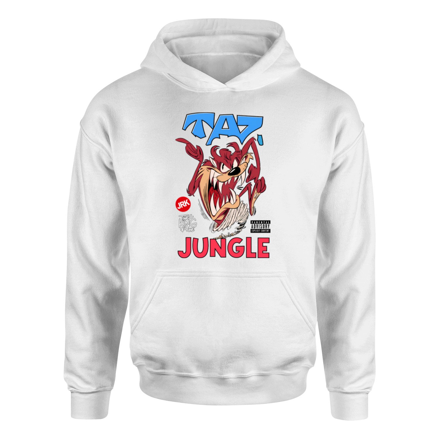 Taz The King of Jungle Hoodie L - Beyaz