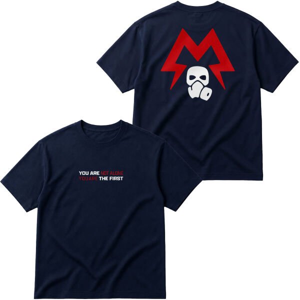 You Are Not Alone | Metro 2033 Oversize Tişört M - İndigo Mavisi