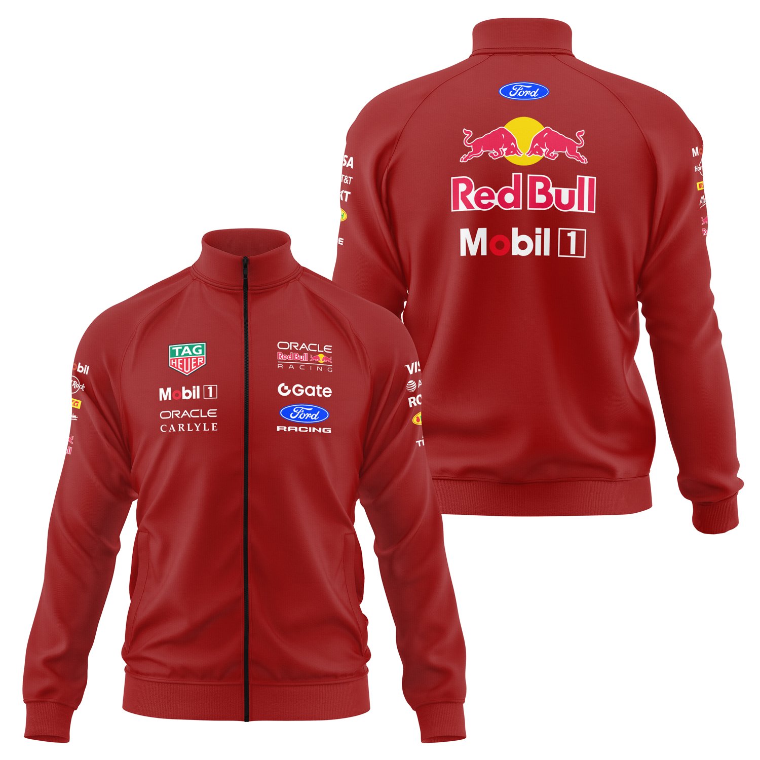 Oracle Red Bull Racing 2026 Teamline Fermuarlı Sweatshirt L - Kırmızı
