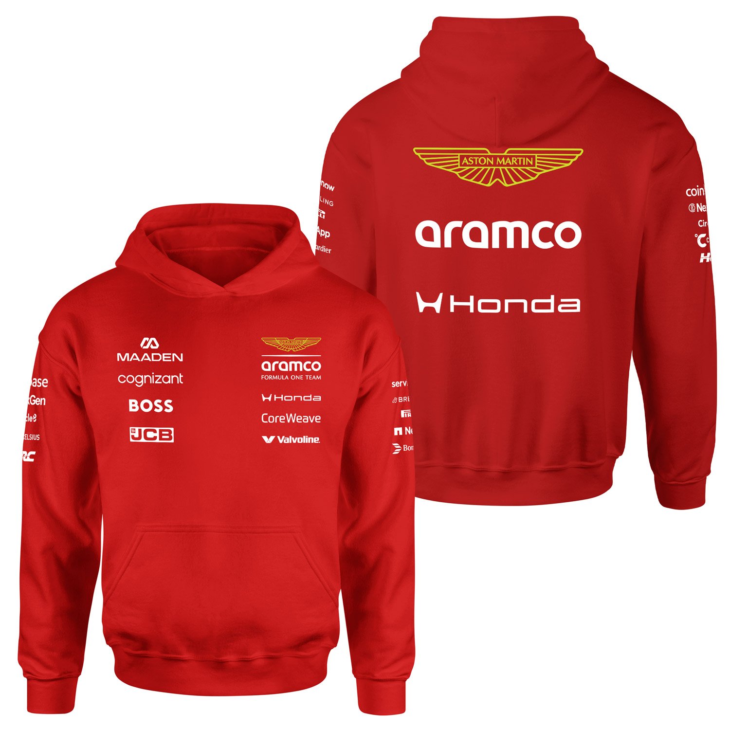 Aston Martin Racing 2026 Teamline Hoodie M - Kırmızı