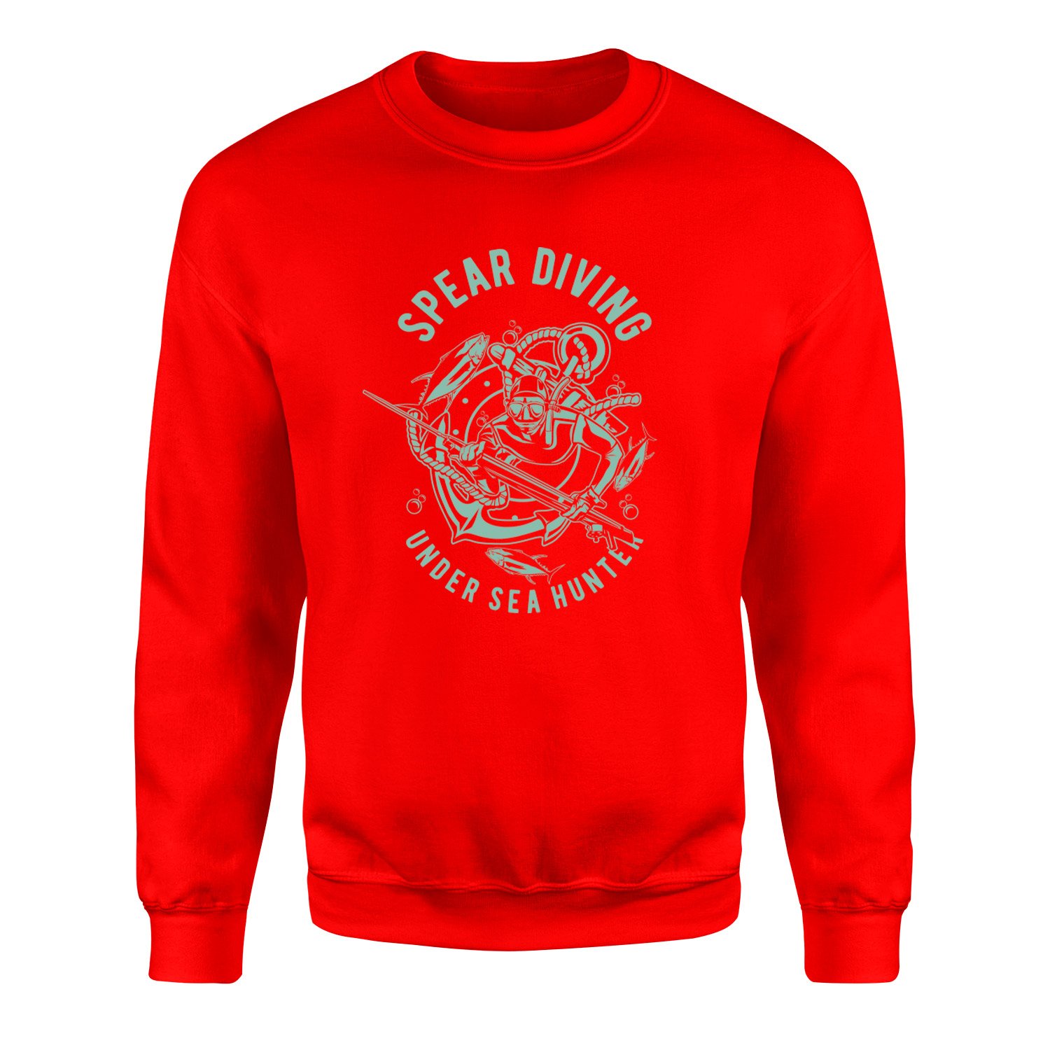 Spear Diving Zıpkıncılık Sweatshirt S - Kırmızı