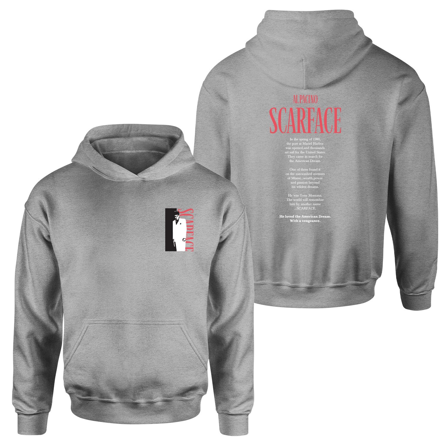 Scarface Al Pacino Hoodie XL - Gri