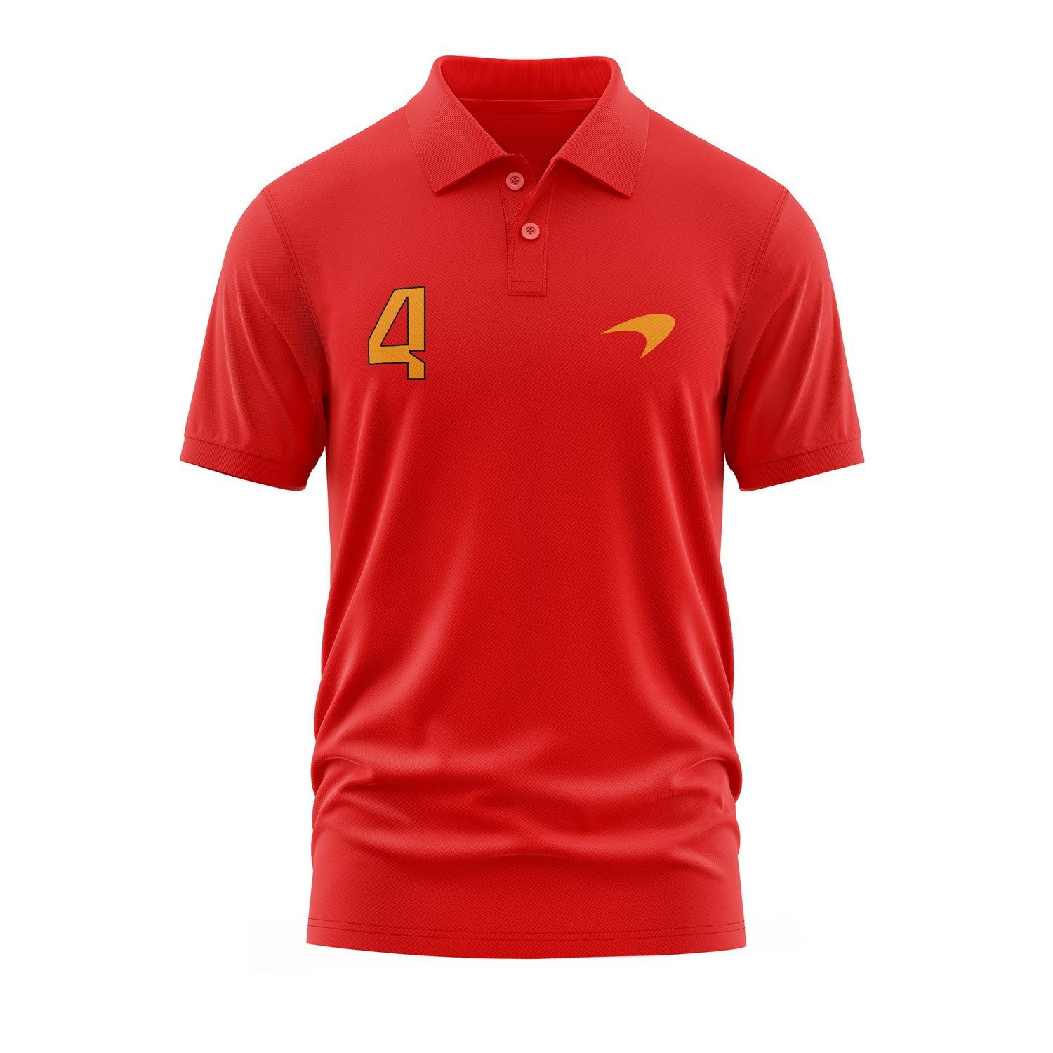 Lando Norris #4 McLaren Racing Polo Tişört XXL - Kırmızı