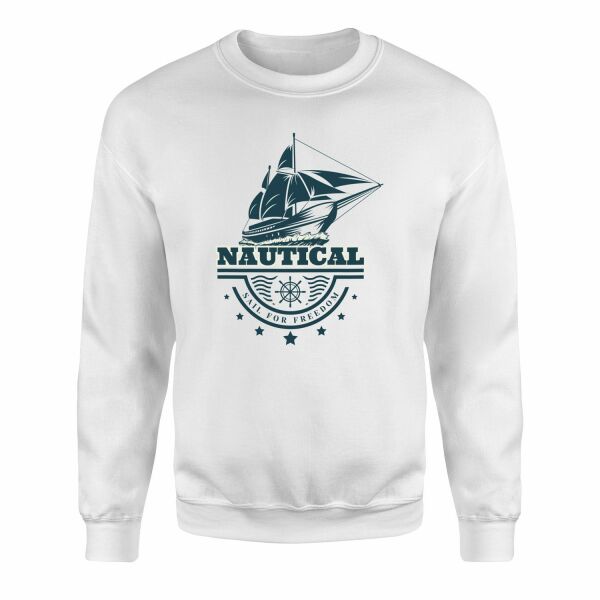 Sail for Freedom Sweatshirt XL - Beyaz