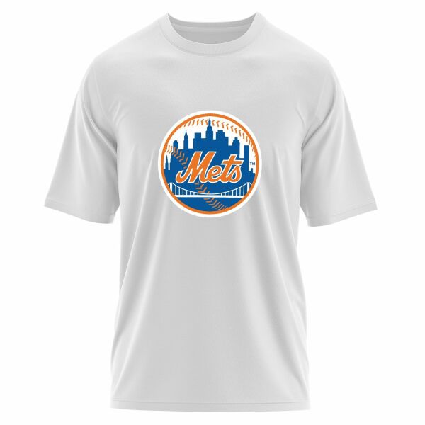 New York METS Baseball Oversize Tişört S - Beyaz