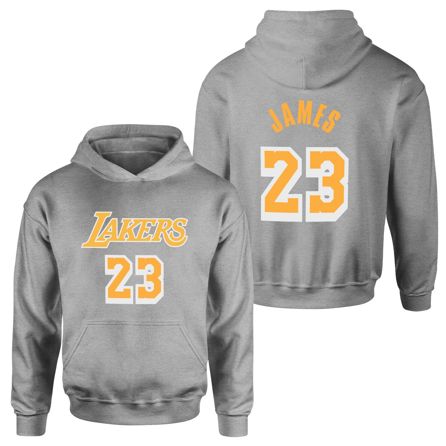 LeBron James 23 Lakers White Hoodie XL - Gri