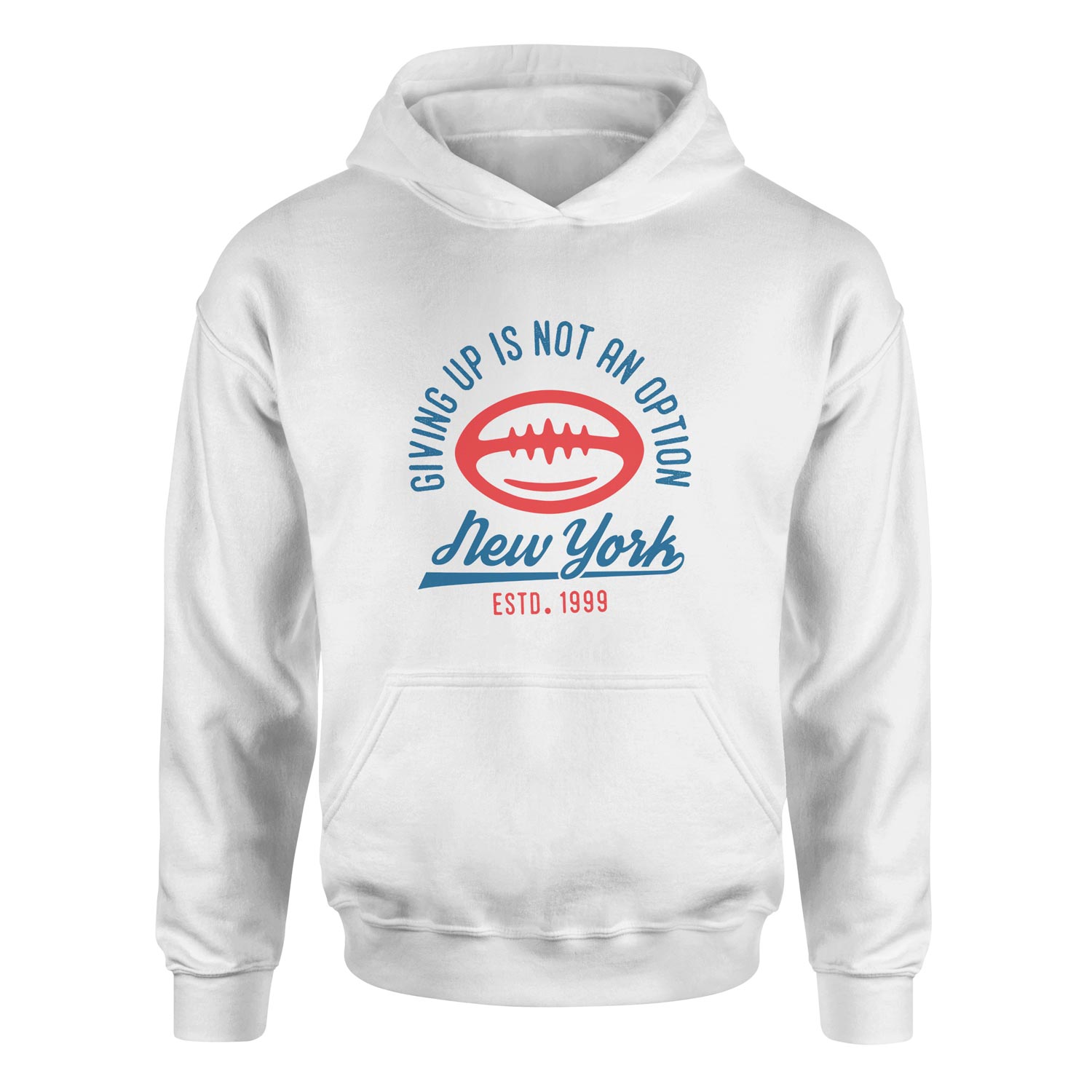 Giving Up Is Not An Option Hoodie L - Beyaz