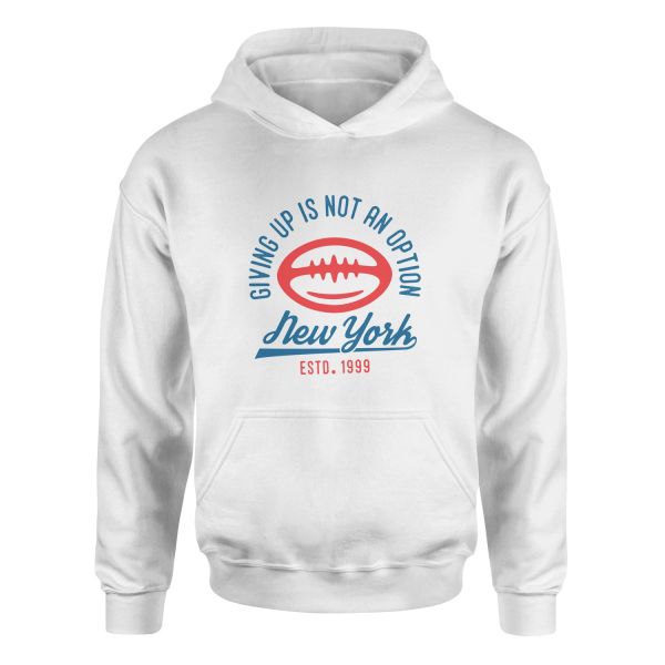 Giving Up Is Not An Option Hoodie L - Beyaz