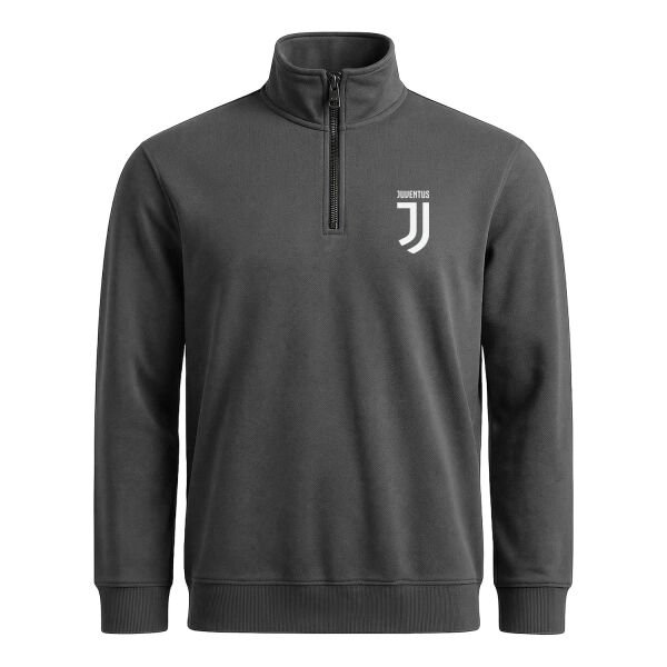 Juventus White Yarım Fermuarlı Sweatshirt L - Füme