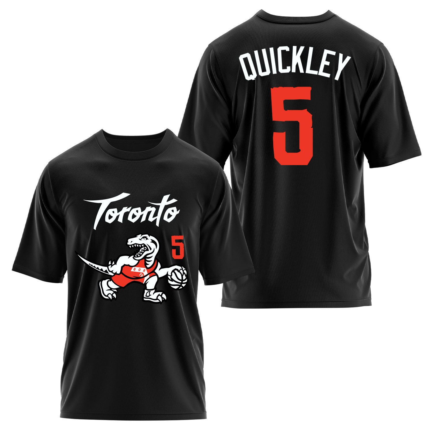 Immanuel Quickley 5 City Edition Raptors Oversize Tişört XL - Siyah