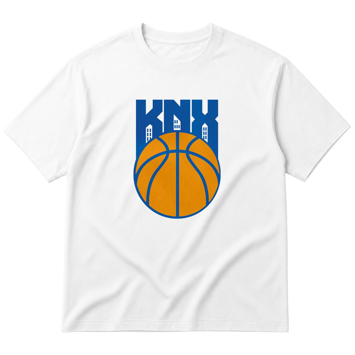 KNX Basketball Oversize Tişört M - Beyaz