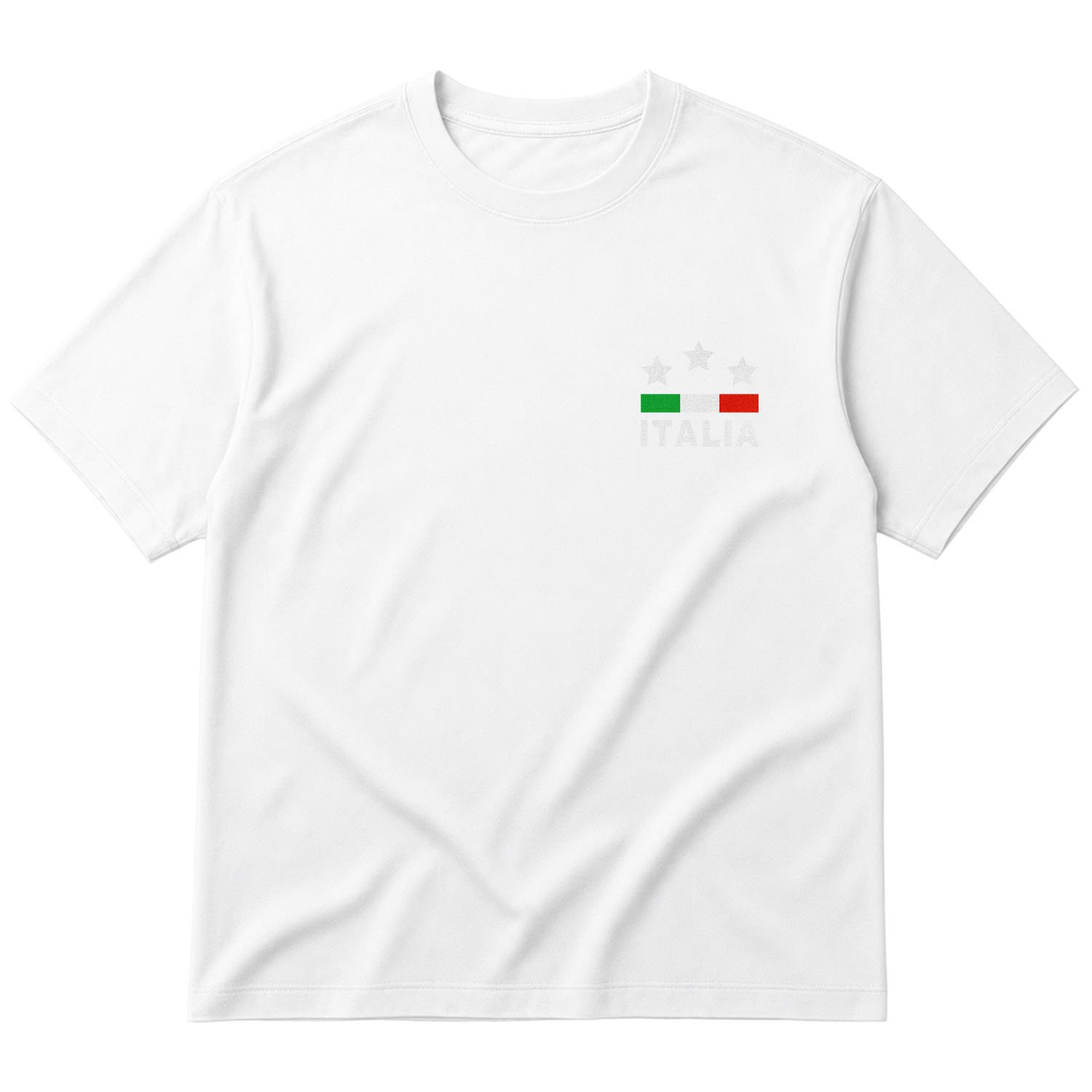 İtalya Oversize Tişört M - Beyaz