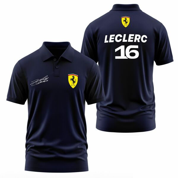 Charles Leclerc Basic SF Polo Tişört M - İndigo Mavisi