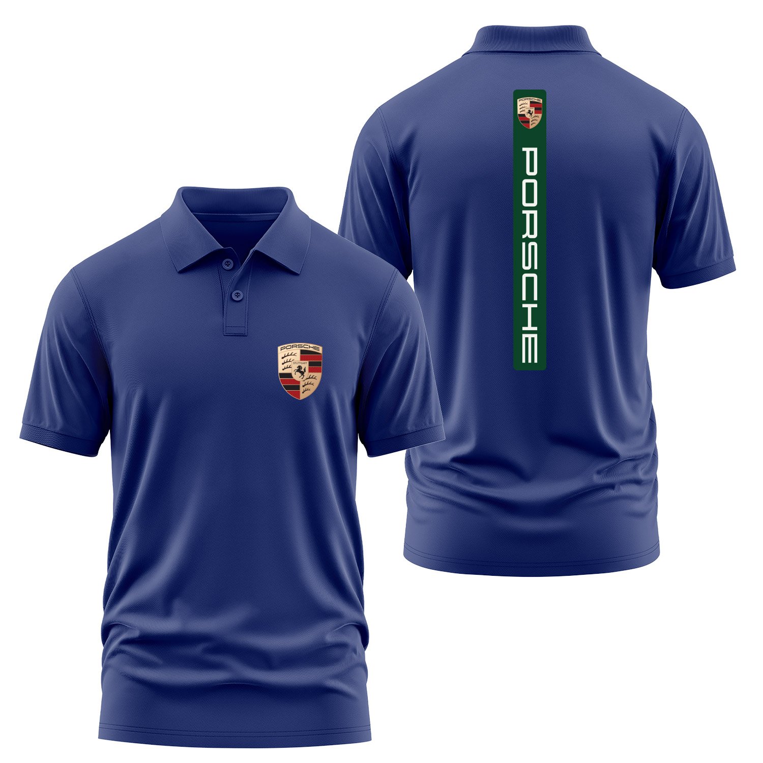 Porsche V Graphic Irish Green Polo Tişört M - İndigo Mavisi