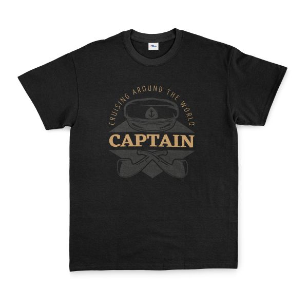 Captain Denizci Tişört XL - Siyah