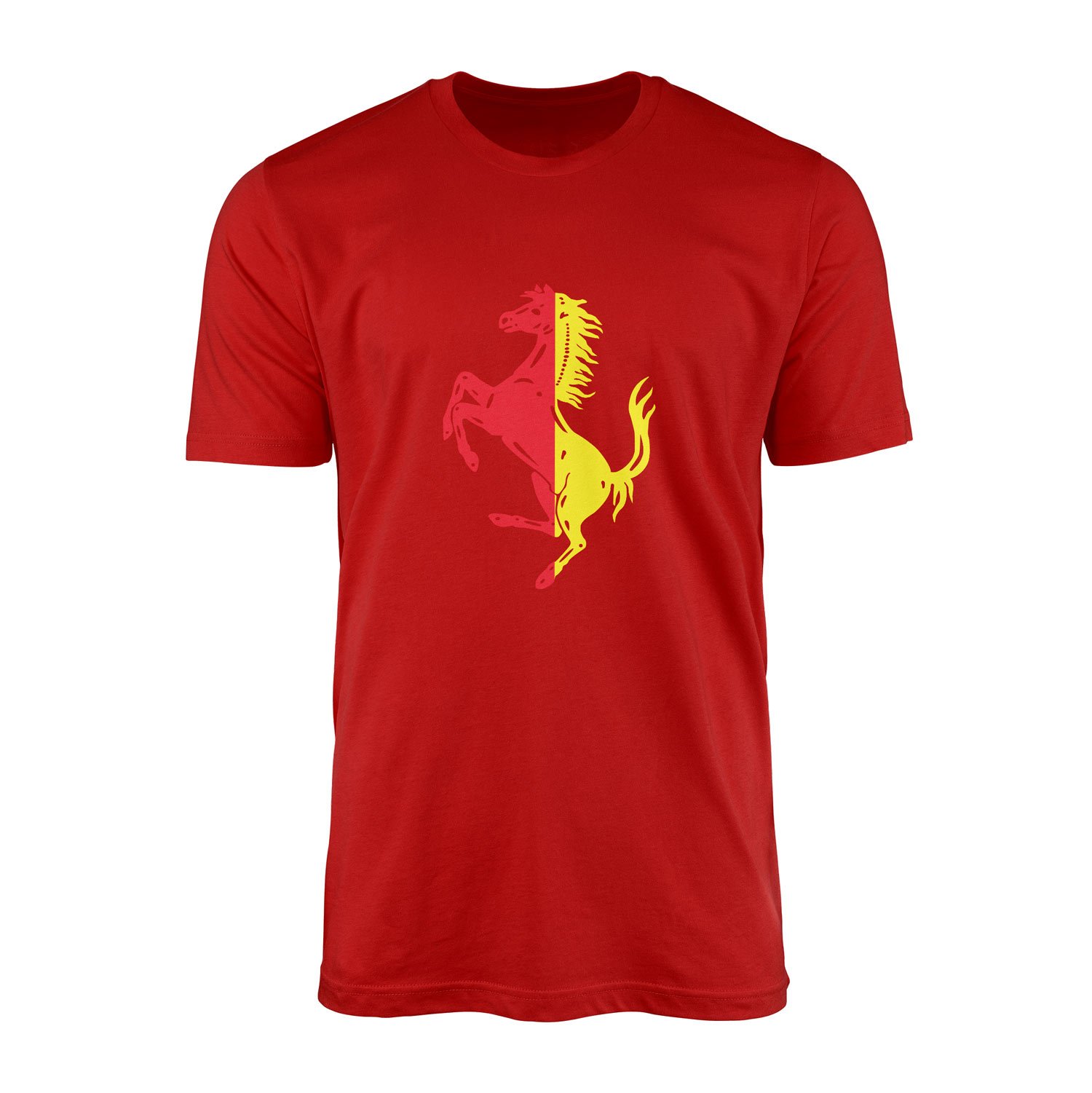 Scuderia Ferrari Rossa Corsa & Giallo Tişört XL - Kırmızı