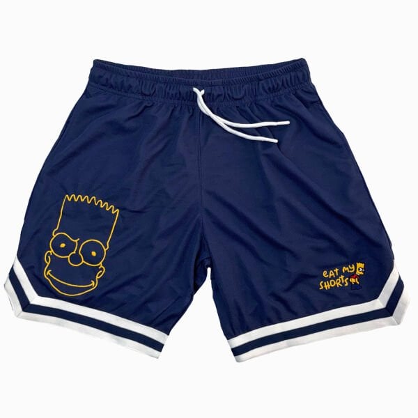 Eat My Shorts | Bart Simpson Lacivert Spor Şortu