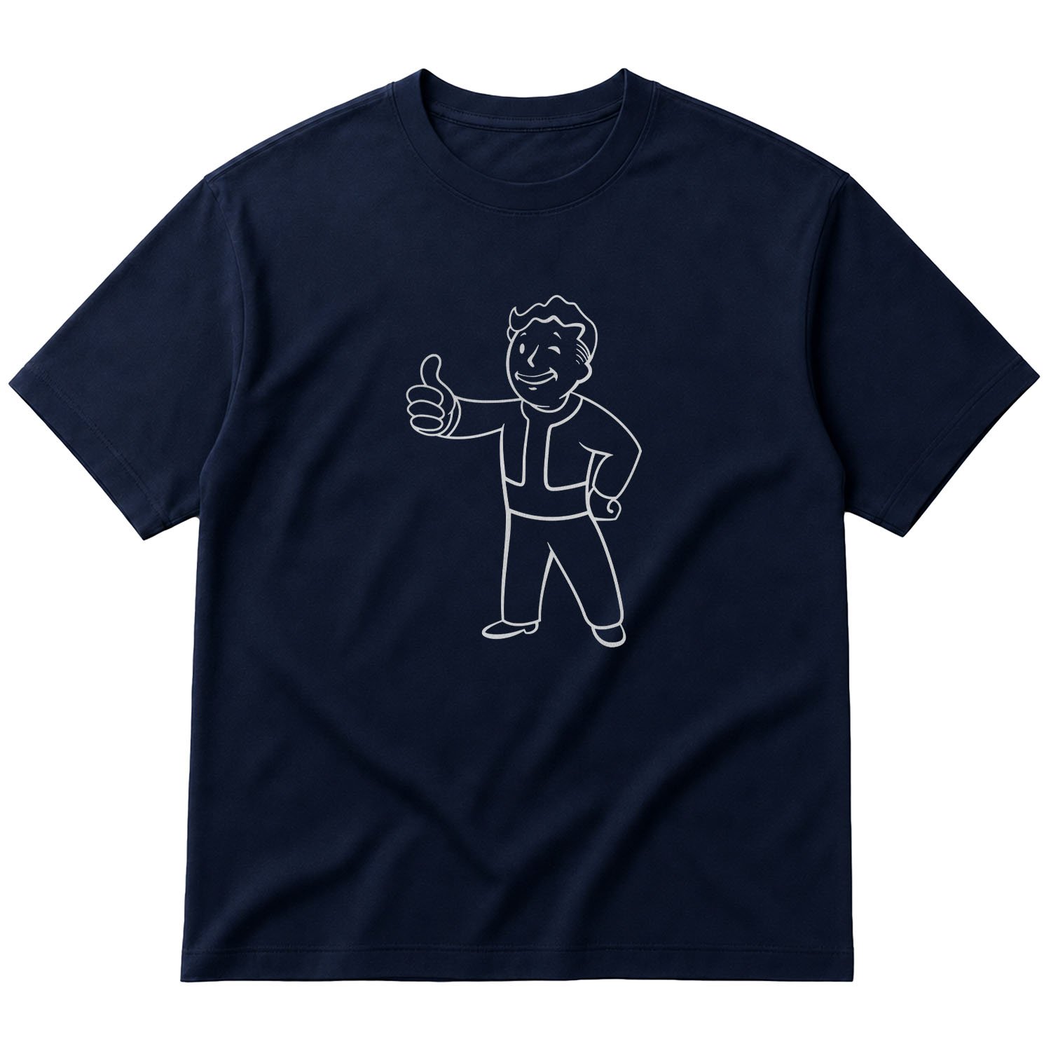 Vault-Boy Extract Oversize Tişört M - İndigo Mavisi