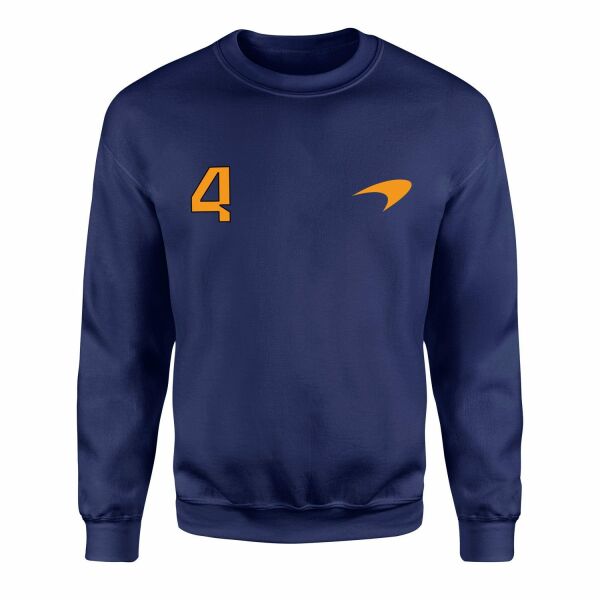 Lando Norris #4 McLaren Racing Sweatshirt XXL - İndigo Mavisi