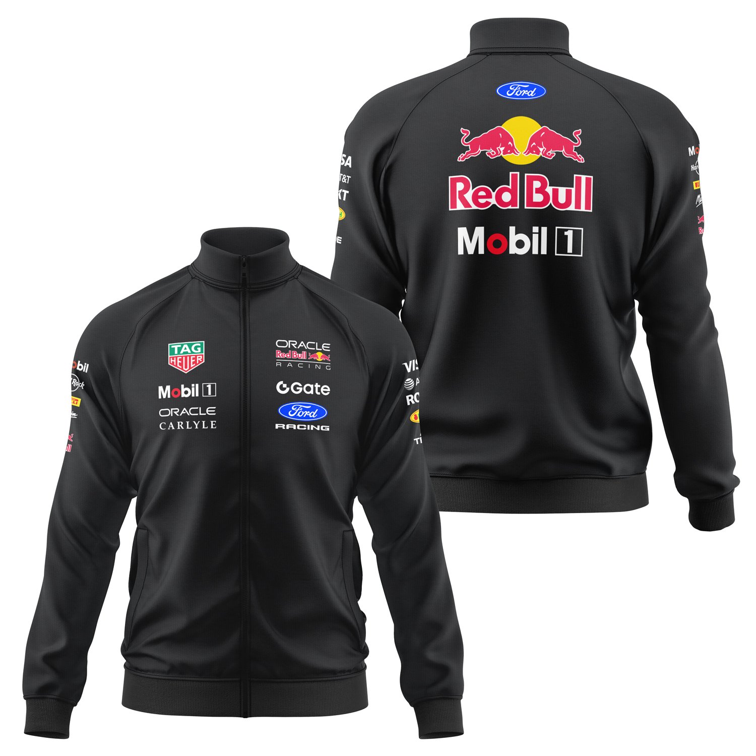 Oracle Red Bull Racing 2026 Teamline Fermuarlı Sweatshirt XL - Siyah