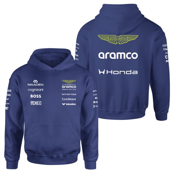 Aston Martin Racing 2026 Teamline Hoodie L - İndigo Mavisi