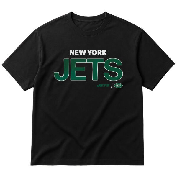 New York Jets AFC East Oversize Tişört S - Siyah