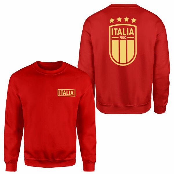 İtalya Futbol Takımı Gold Edition Sweatshirt XL - Kırmızı