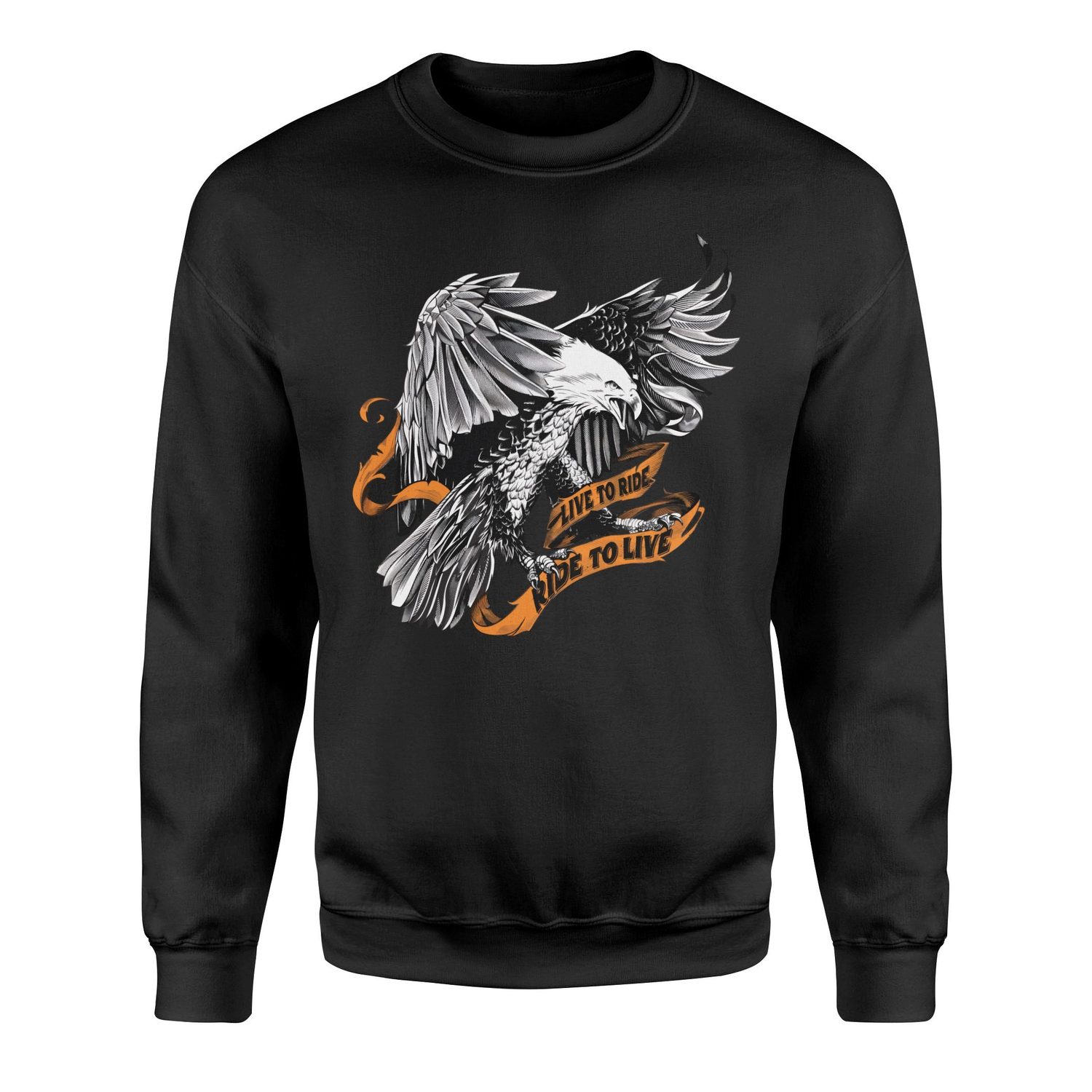 Live to Ride, Ride to Live Sweatshirt S - Siyah