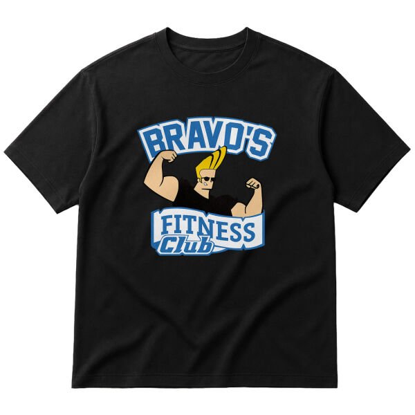 Bravo’s Fitness Club Oversize Tişört S - Siyah