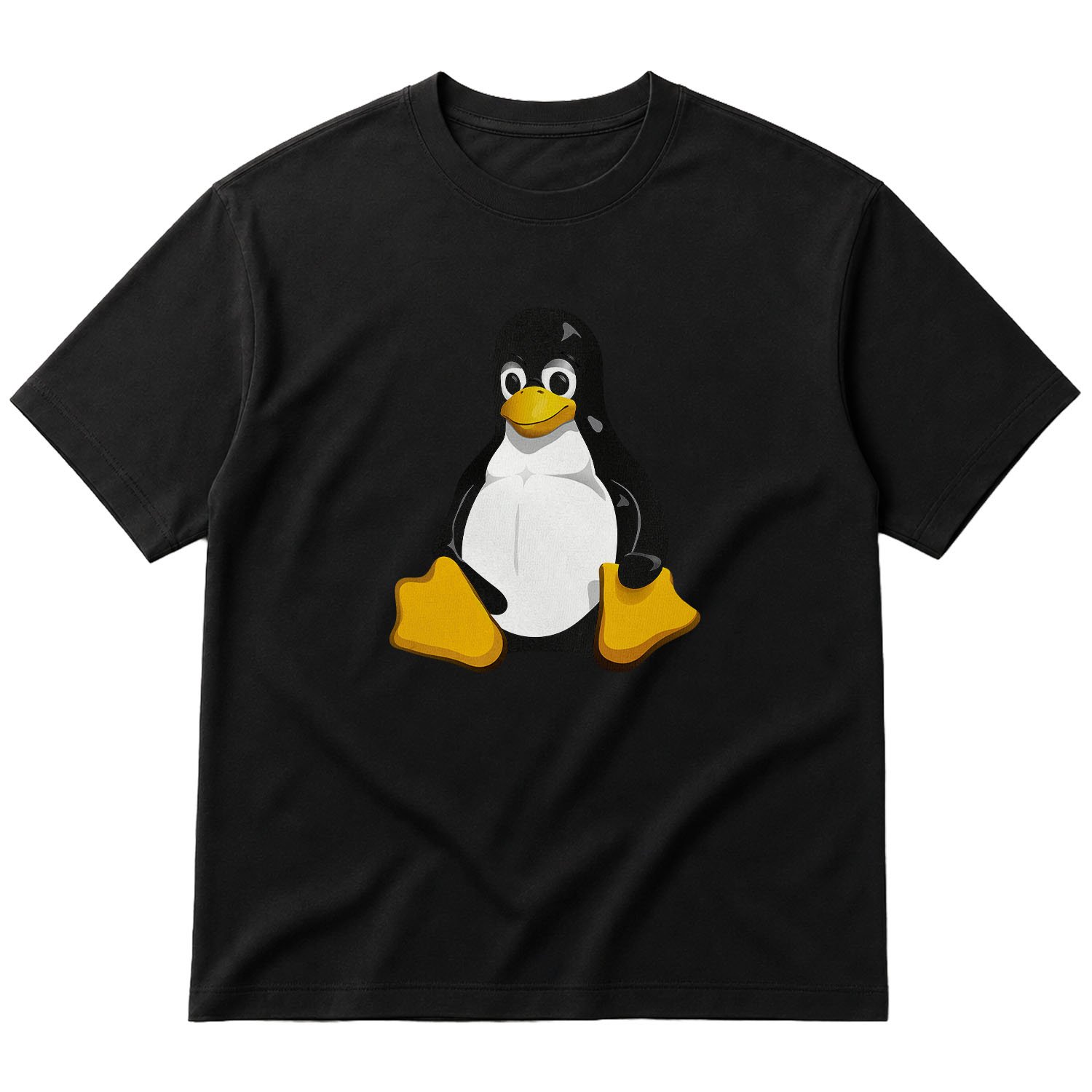 Linux Tux Oversize Tişört M - Siyah