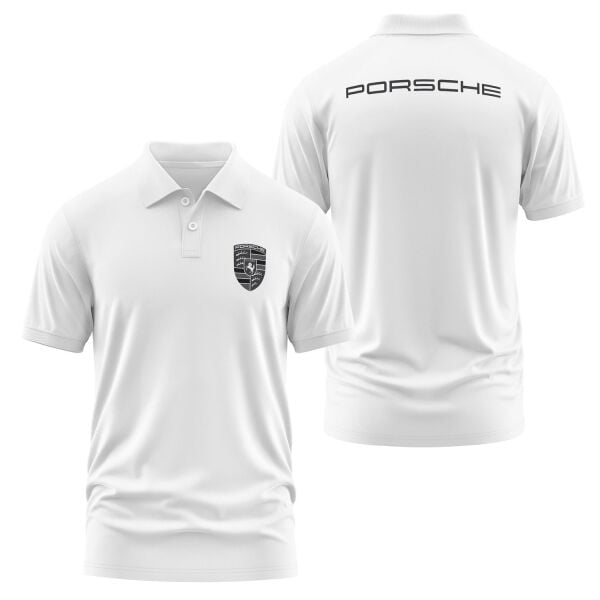 Porsche Muted Black Polo Tişört L - Beyaz | OUTLET