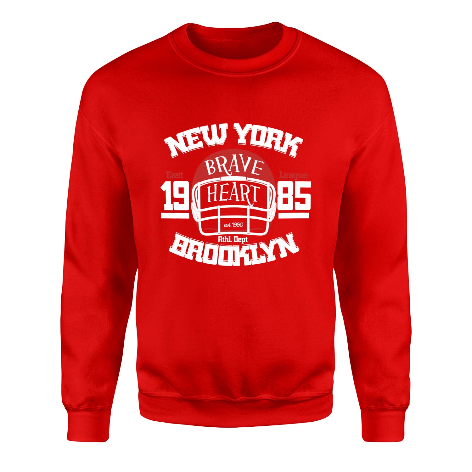 New York Brave Hart BKLYN Sweatshirt XXL - Kırmızı