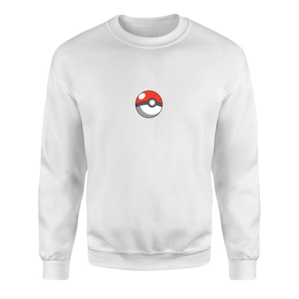 Pokeball Sweatshirt M - Beyaz