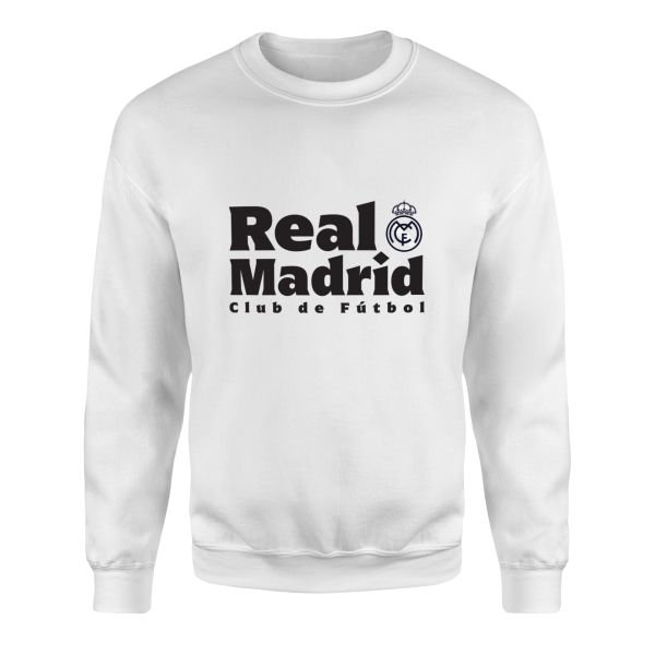 Real Madrid Club de Futbol Sweatshirt XL - Beyaz